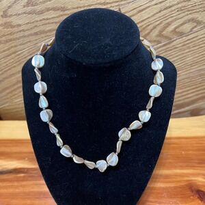 Vintage Medici Mother Of Pearl - Abalone Shell Choker Necklace Beach Boho Estate